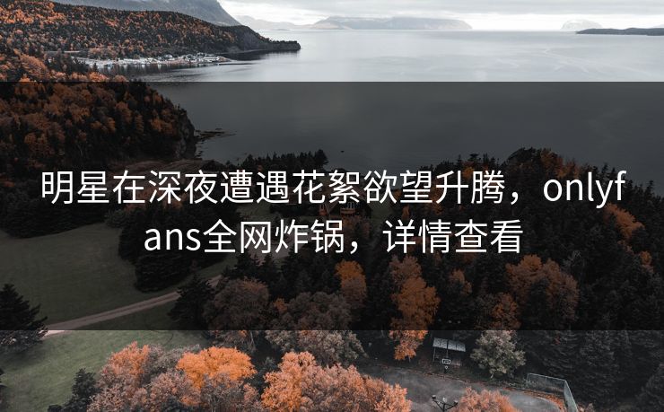 明星在深夜遭遇花絮欲望升腾，onlyfans全网炸锅，详情查看